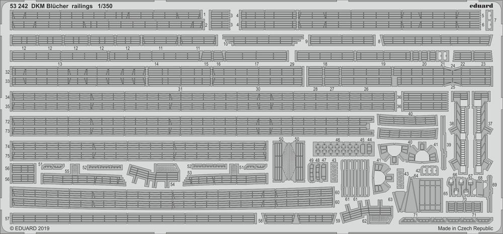 DKM Bl��cher railings for Trumpeter