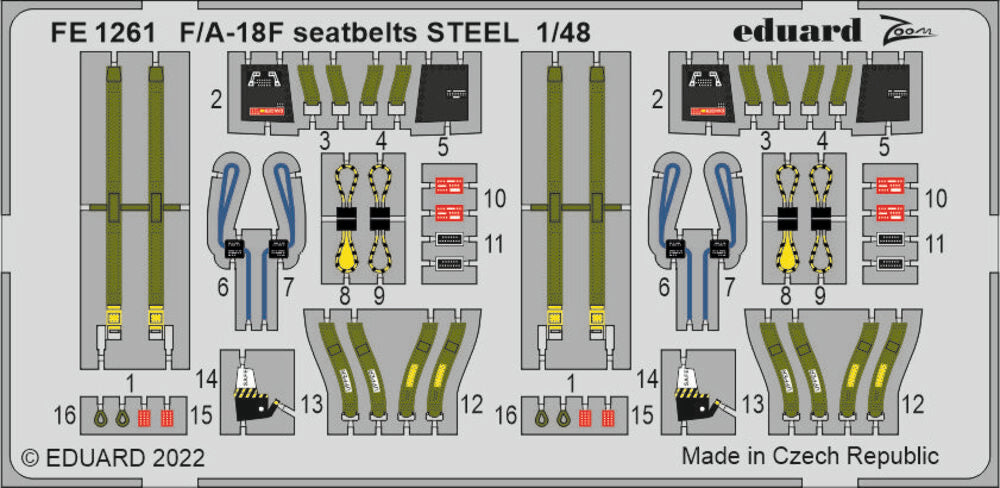 F/A-18F seatbelts STEEL for HOBBY BOSS