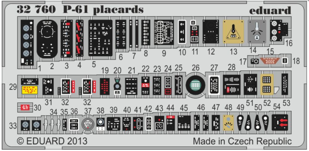 P-61 placards for Hobby Boss