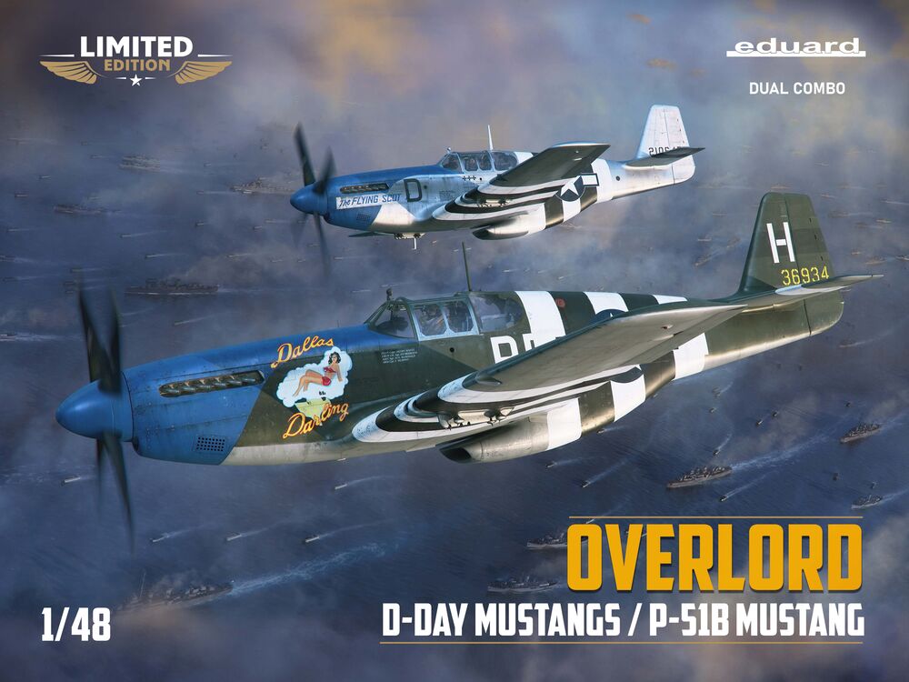 OVERLORD: D-DAY MUSTANGS  / P-51B MUSTANG  DUAL COMBO 1/48 EDUARD-LIMITED