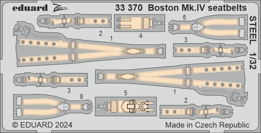 Boston Mk.IV seatbelts STEEL  HKM