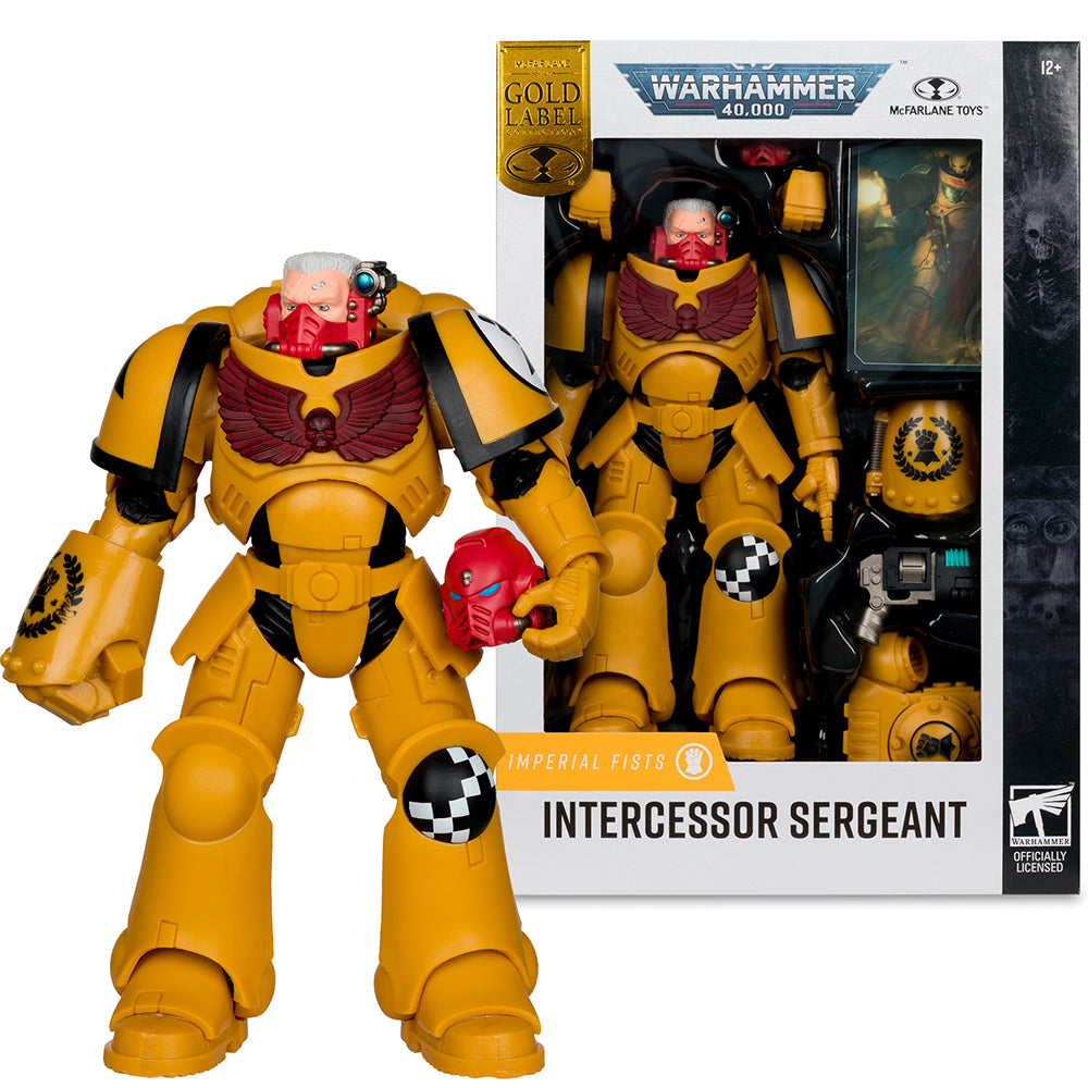 Warhammer 40,000 Intercessor Sergeant (Imperial Fist) Gold Label 7in Figure McFarlane Toys