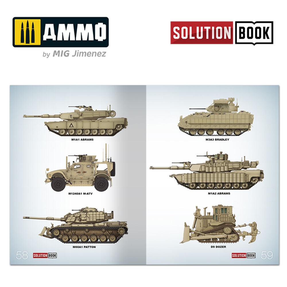 SOLUTION BOOK 16 - How to Paint Modern US Military Sand Sch. English, Castellano, Fran��ais, Deutsch