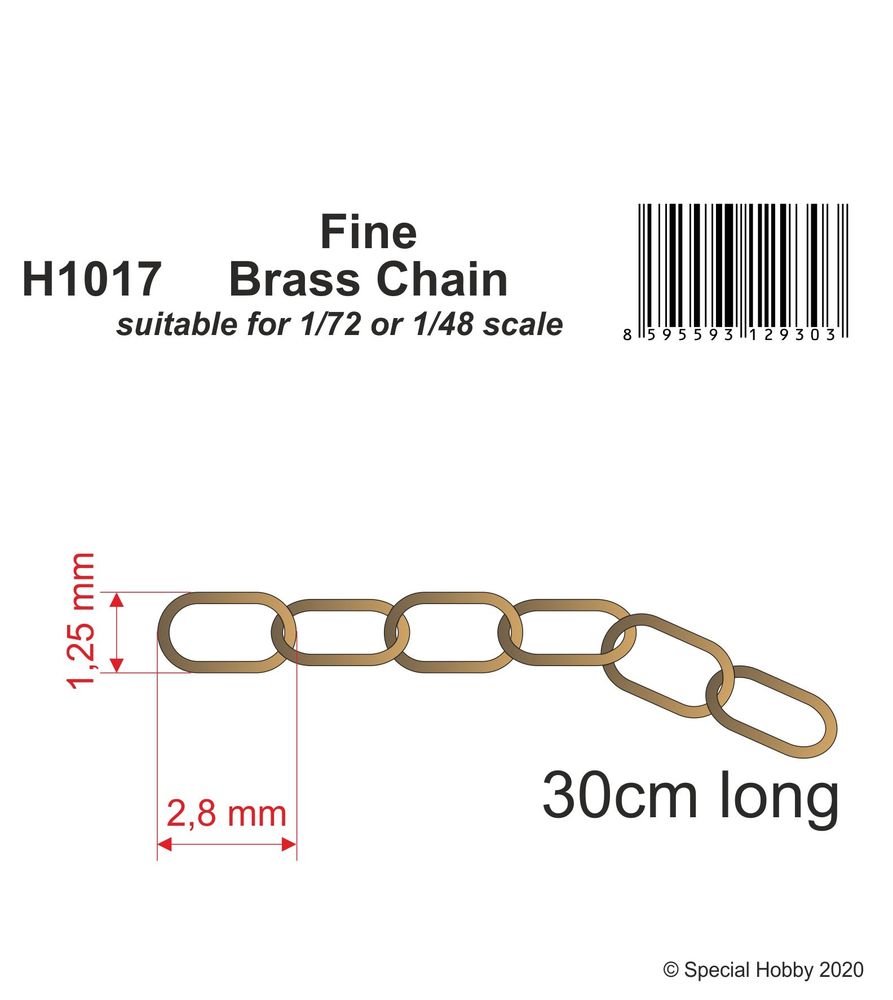 Fine Brass Chain - suitable for 1/72 or 1/48 scale