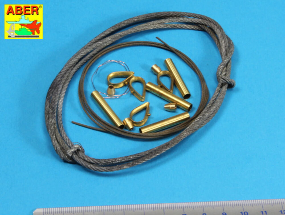 Tow cables & track cable with brackets used on Tiger I, King Tiger & Panther