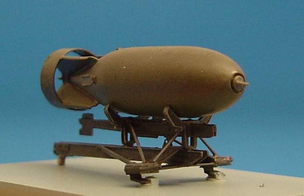 British 500lb bomb with bomb rack