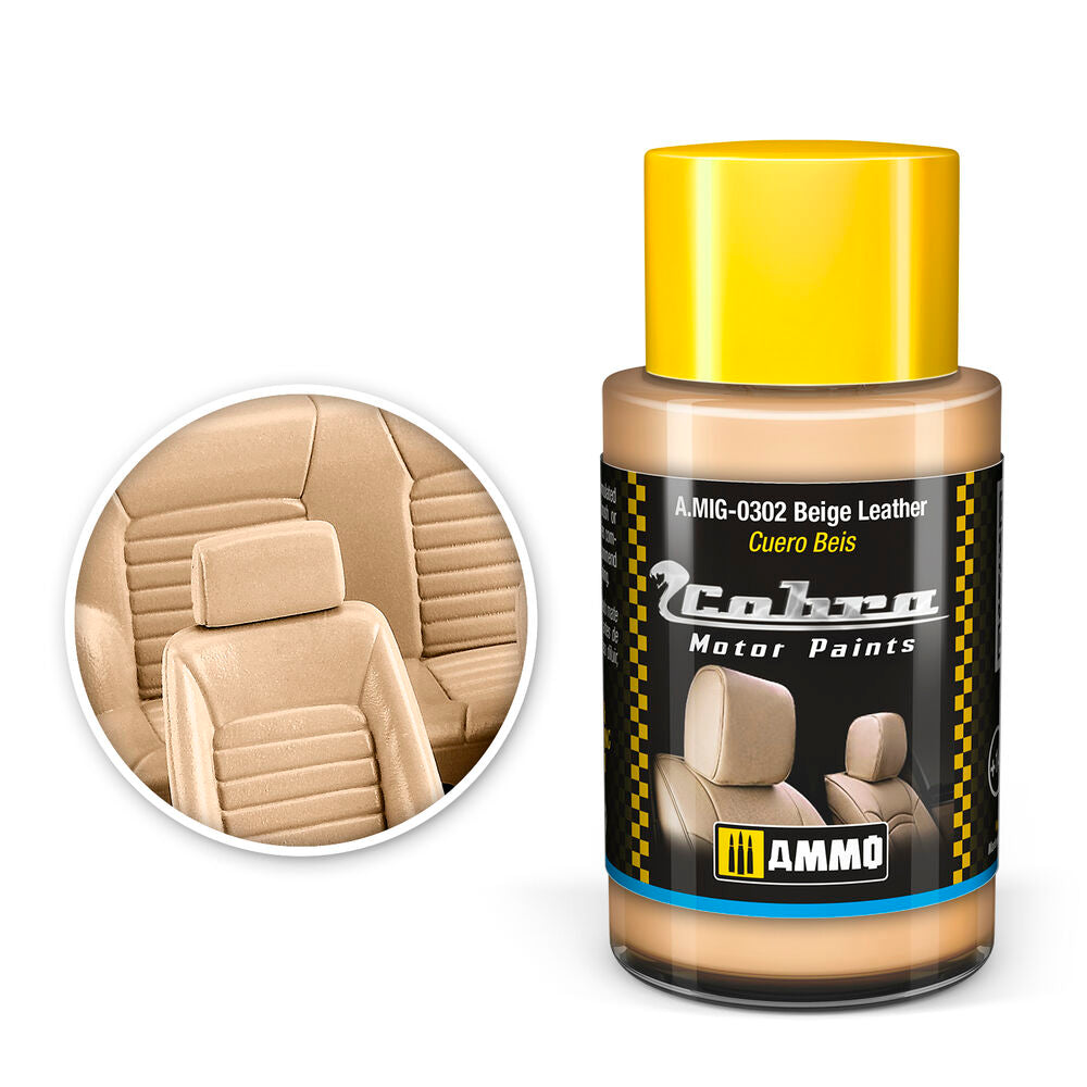 COBRA MOTOR Beige Leather