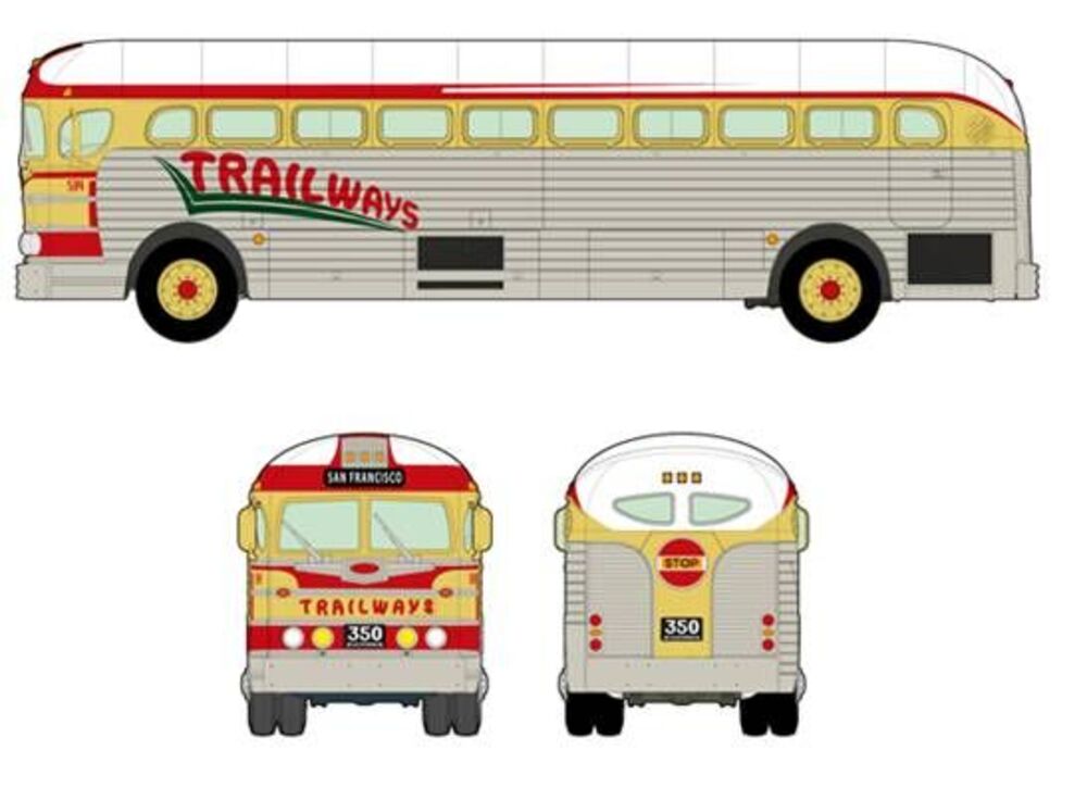 GMC PD-3751 Silverside Trailwagon Trailways Company