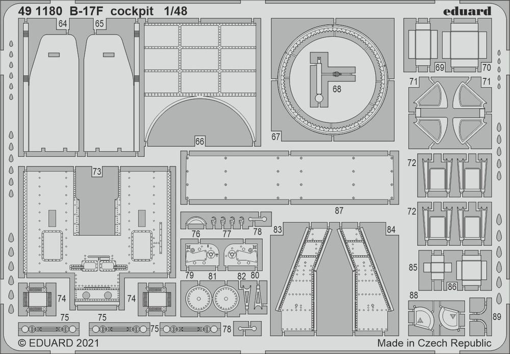 B-17F cockpit 1/48 for HKM