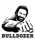Bud Spencer 3D Tin Sign Bulldozer black/white 45 x 45 cm