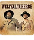 Bud Spencer & Terence Hill Tin coasters Weltkulturerbe 10 x 10 cm