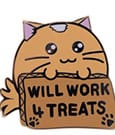 Fuzzballs Pin Badge Whisky Will Work 4 Treats Limited Edition