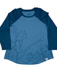 Pinocchio by Loungefly Tee T-Shirt Unisex Blue Fairy Shirred Raglan Size L