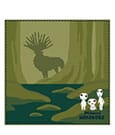 Studio Ghibli Mini Towel Princess Mononoke Shadow of the Deer God 25 x 25 cm