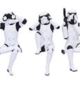 Stormtrooper Figures Three Wise Sitting Stormtroopers 11 cm