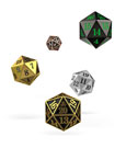 Oakie Doakie Dice D20 Spindown Dice Set Metal (5)