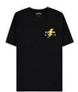 Pokemon T-Shirt Black Pikachu Electrifying Line-art Size XXL