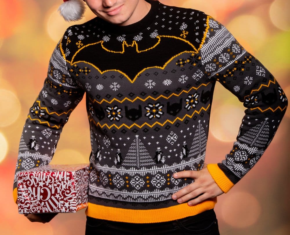 Batman Christmas Sweater Penguin Size L