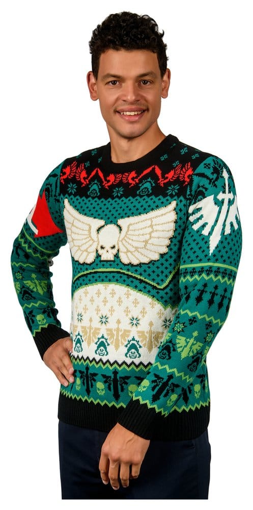 Warhammer 40,000 Christmas Sweater Dark Angels Size XXXL
