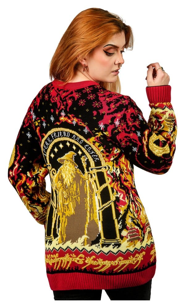 Lord of the Rings Christmas Sweater Balrog Size XL