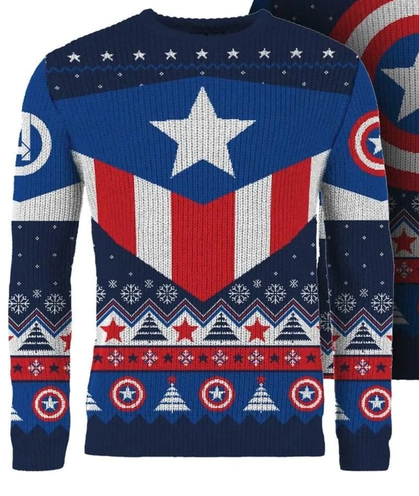 Captain America Christmas Sweater Size XXL