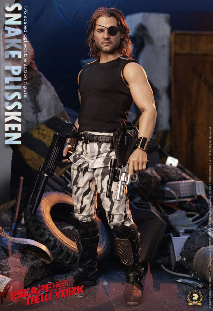 Escape from New York Crown Series Action Figure 1/6 Snake Plissken (Real Hair Version) 30 cm