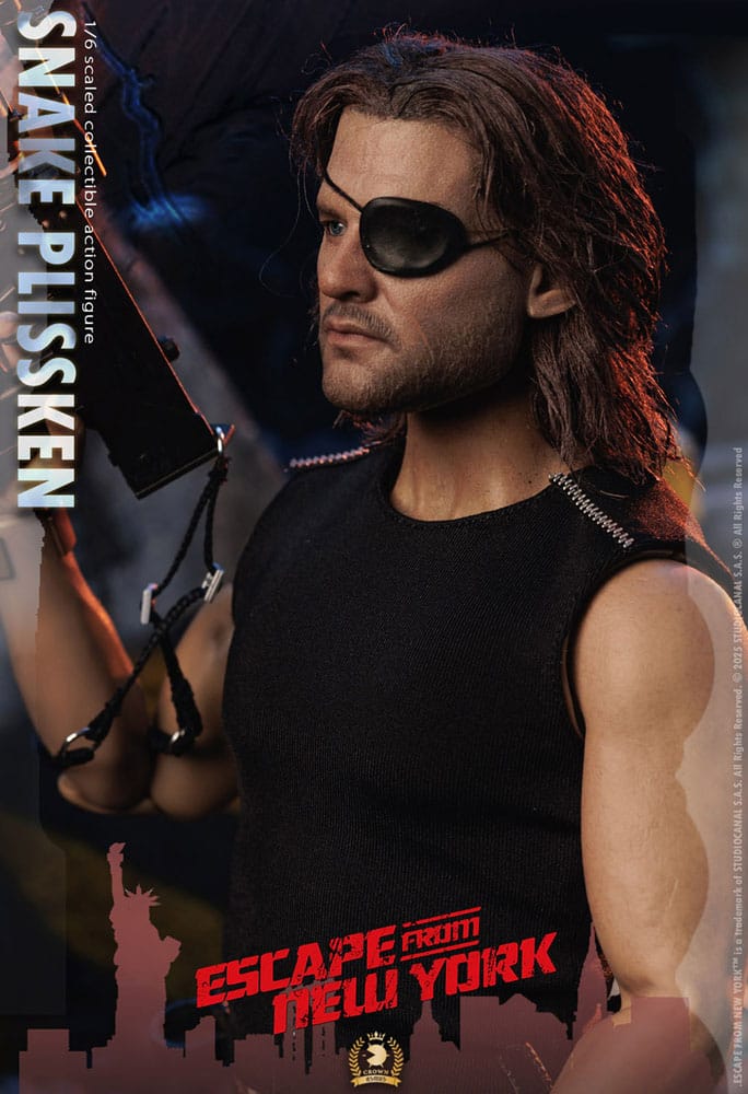 Escape from New York Crown Series Action Figure 1/6 Snake Plissken (Real Hair Version) 30 cm