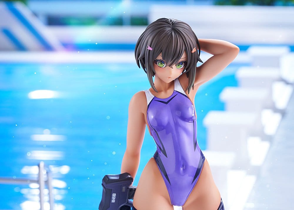Arms Note PVC Figure 1/7 Buchou-chan of the Swimming Club Purple Swimsuit Ver. 22 cm