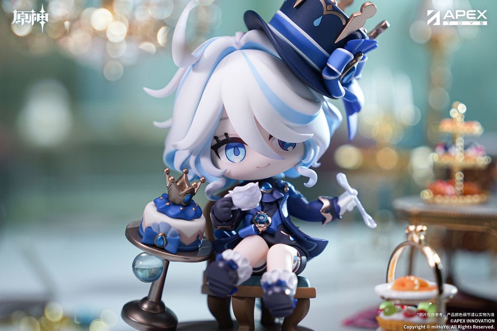 Genshin Impact PVC Statue Furina Amai Gogo no Sanbika Chibi Chara Ver. 13 cm