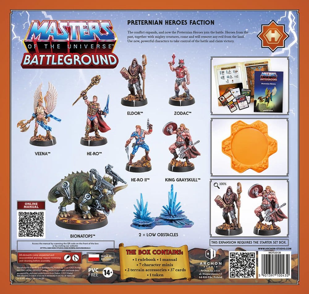 Masters of the Universe: Battleground Miniatures Game Wave 10: Preternian Heroes Faction *Italian Version*