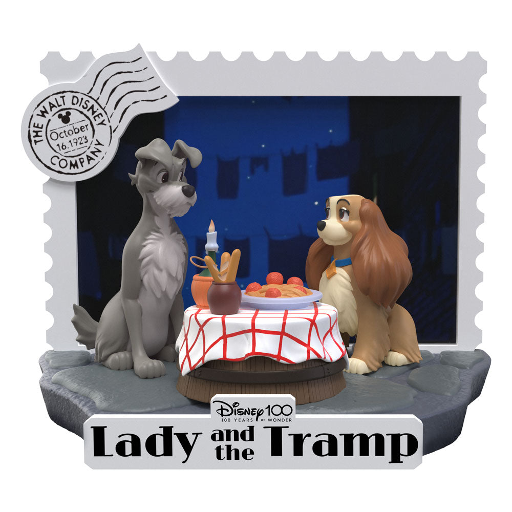 Disney 100th Anniversary D-Stage PVC Diorama Lady And The Tramp 12 cm - Severely damaged packaging