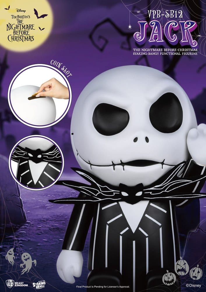 The Nightmare Before Christmas syaking-bang Figure Bank Jack 47 cm