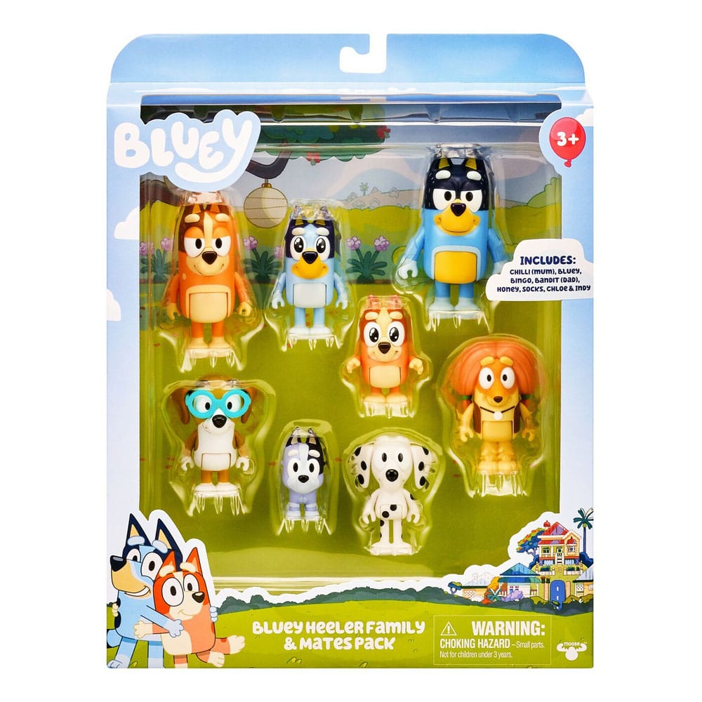 Bluey Action Figures 8-Pack