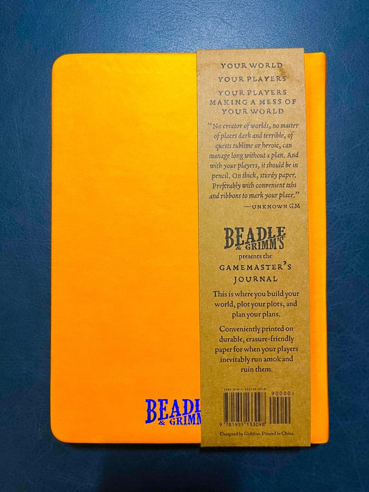 Notebook A5 Gamemaster's Journal Orange Portal