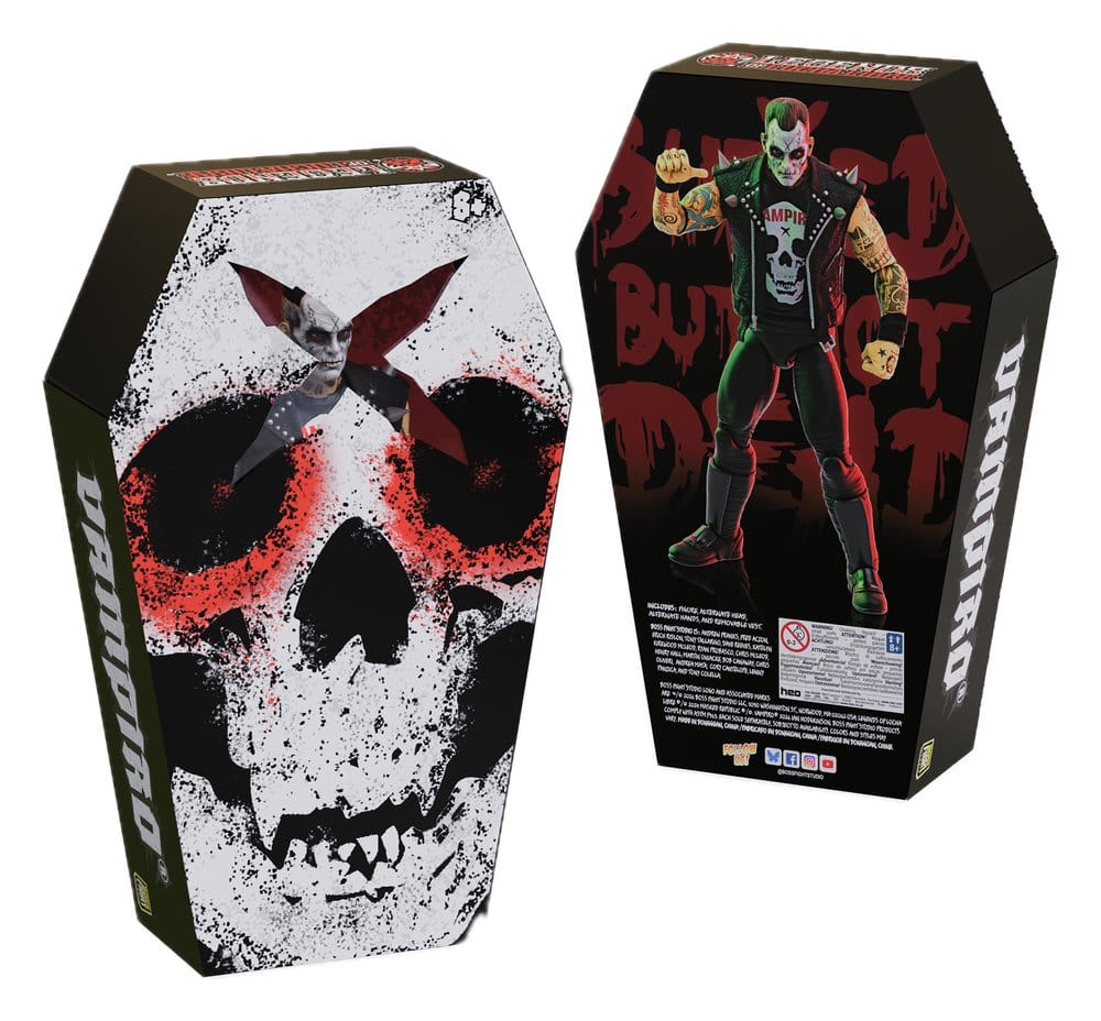 Legends of Lucha Libre Fanaticos Action Figure Vampiro Coffin Box Resurrected 15 cm
