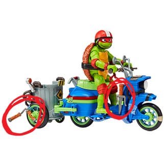 Teenage Mutant Ninja Turtles: Mutant Mayhem Action Figure Raphael & Scooter with Sidecar 11 cm