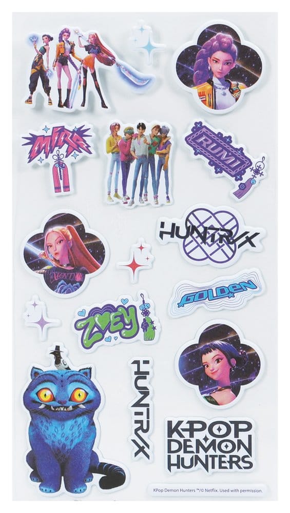 KPop Demon Hunters Sticker Set Puff