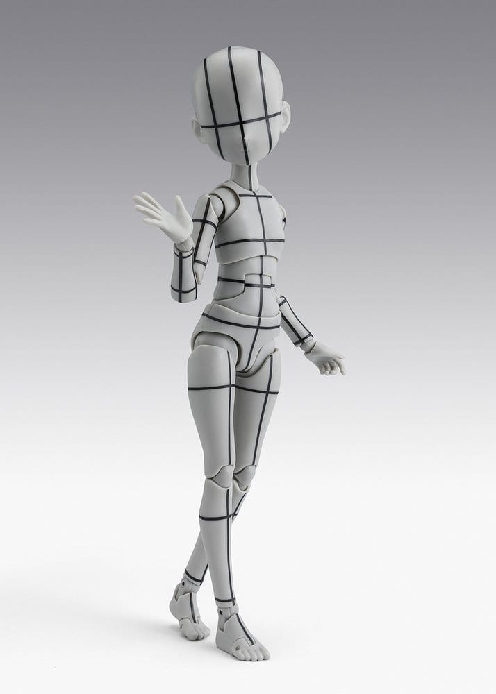 S.H.Figuarts Action Figure Body-Chan -Ken Sugimori- Edition -Wireframe- (Gray Color Ver.) 13 cm