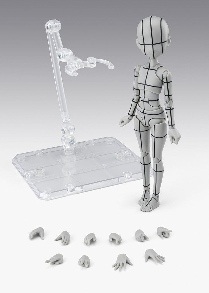 S.H.Figuarts Action Figure Body-Chan -Ken Sugimori- Edition -Wireframe- (Gray Color Ver.) 13 cm