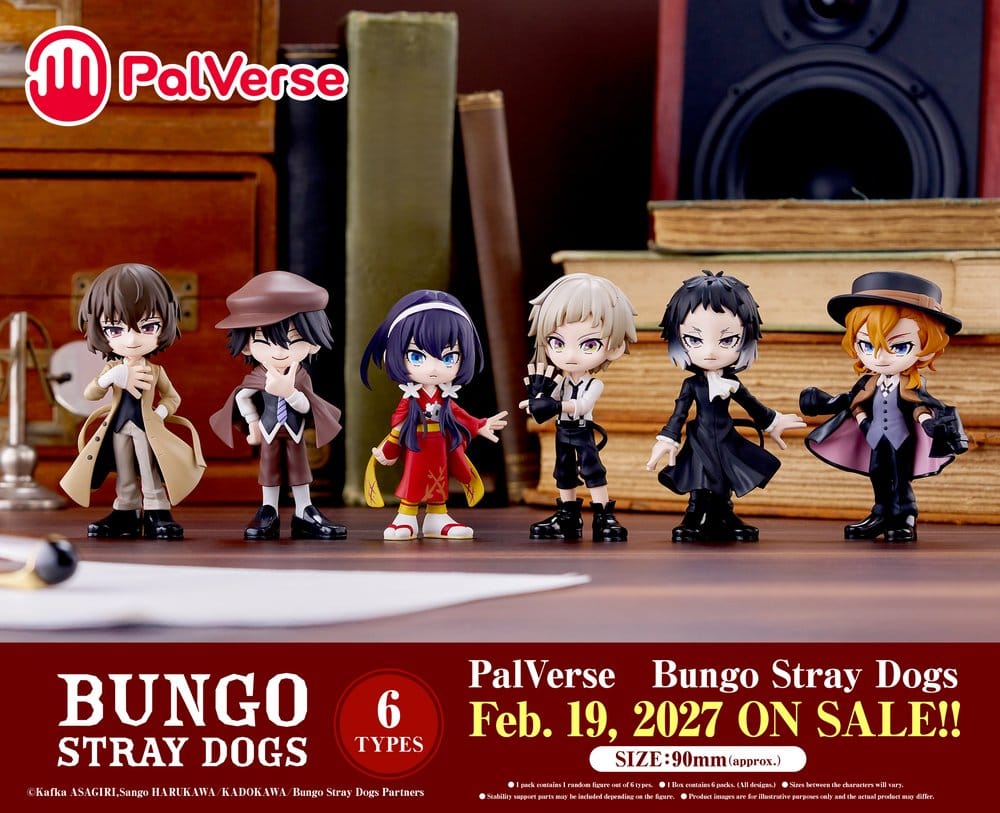 Bungo Stray Dogs PalVerse Mini Figures Blind Box Display (6)