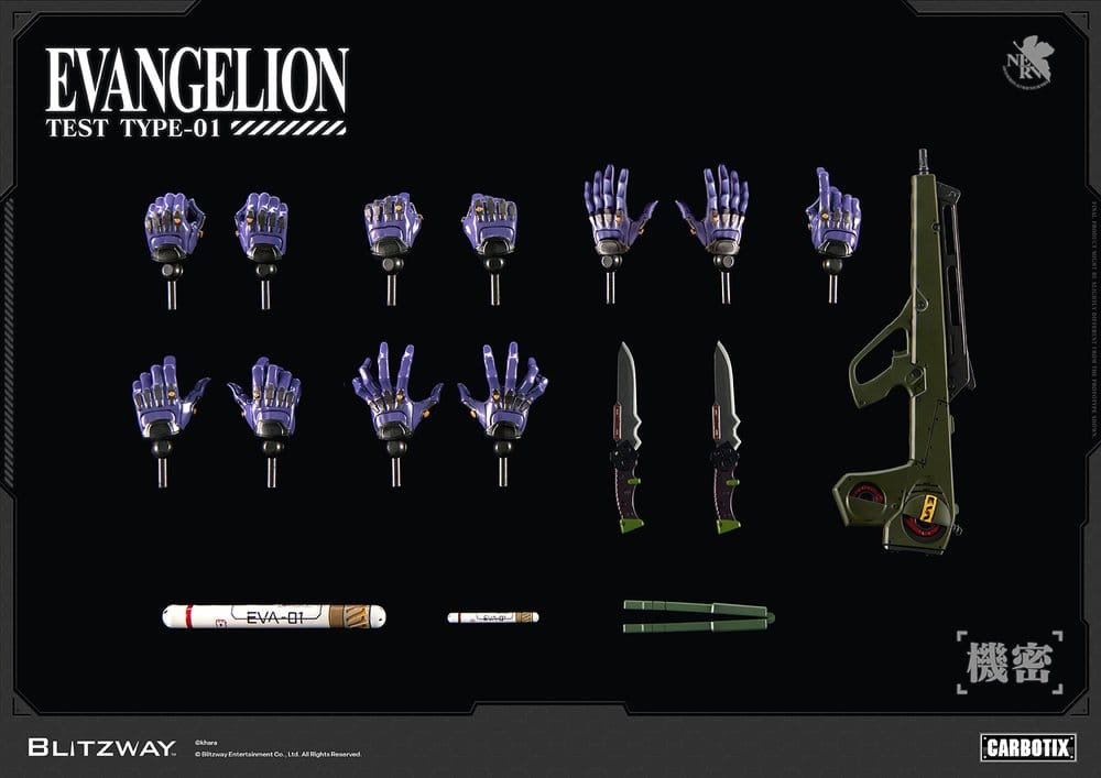 Evangelion Carbotix Action Figure Evangelion Unit-01 Test Type (DX Ver.) 33 cm
