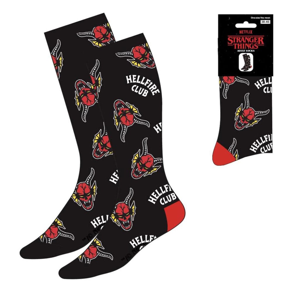 Stranger Things Socks Hellfire Club AOP 38-45