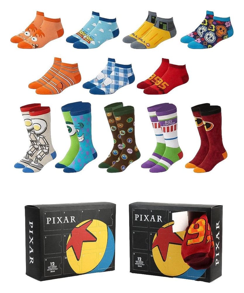 Disney Pixar Socks 12-Pack 38-45