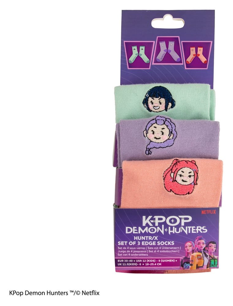 KPop Demon Hunters Socks Set of 3 HUNTR/X