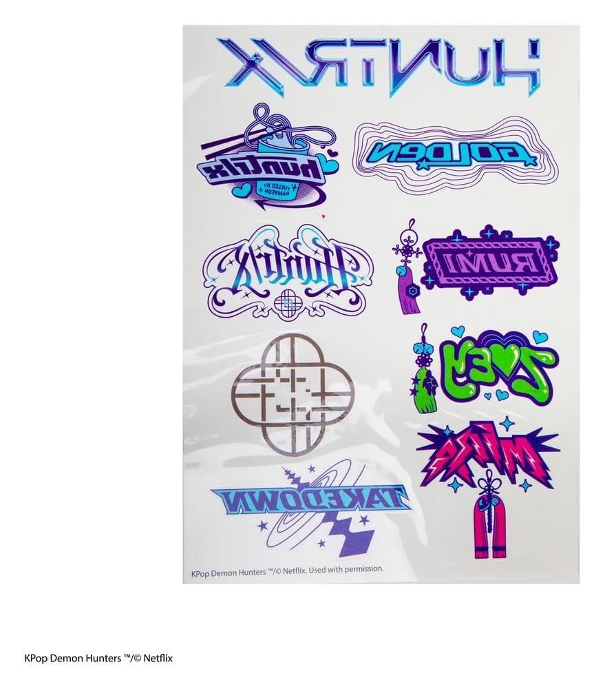 KPop Demon Hunters Tattoo Stickers KPop Demon Hunters