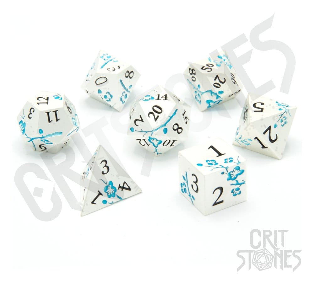 CritStones Metal Dice Set Iris Blossom (7)