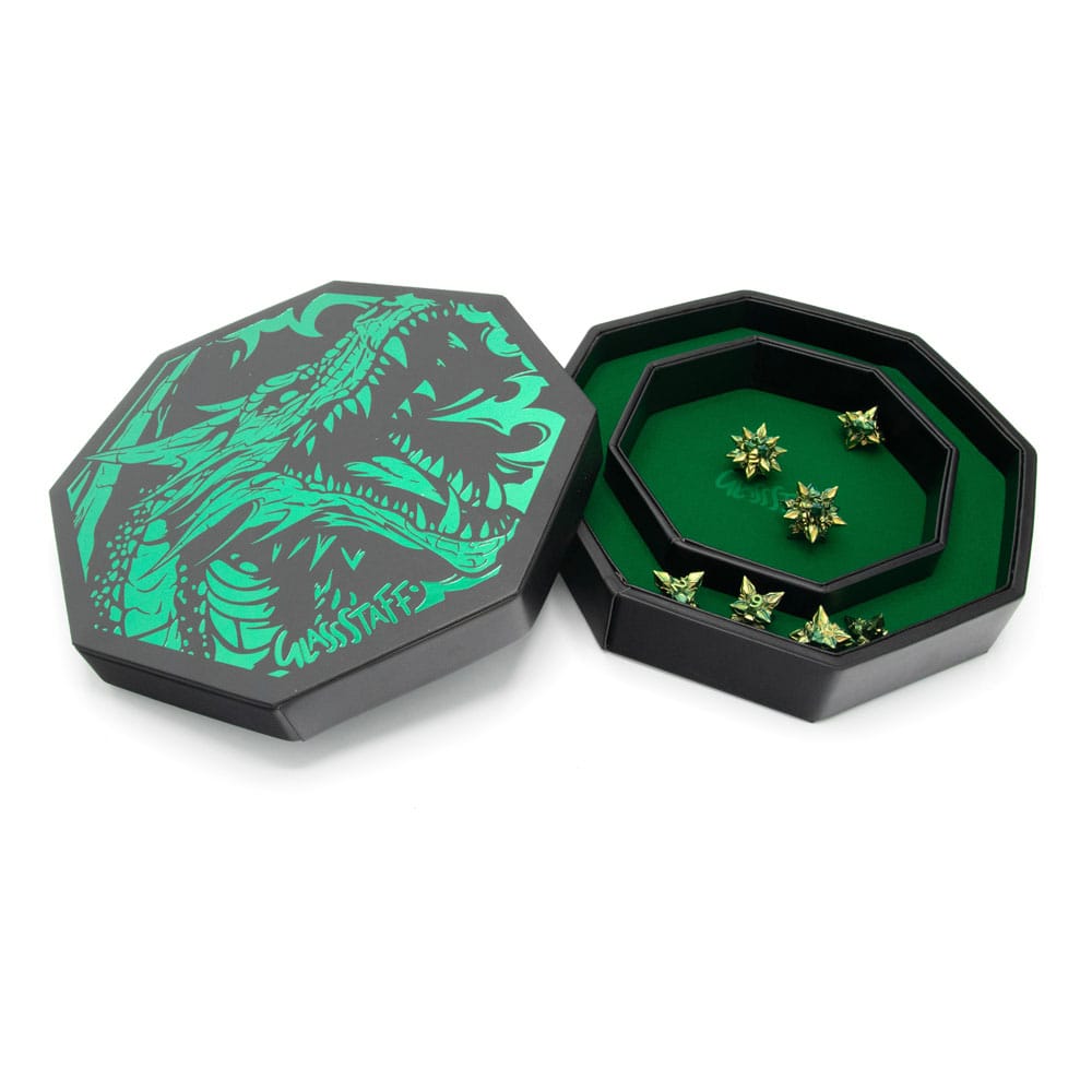 CritStones Arena Dice Tray Green Dragon
