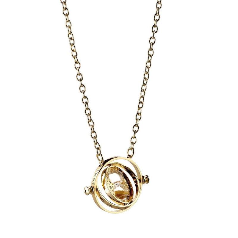 Harry Potter Pendant &amp; Necklace Spinning Time Turner (gold plated)