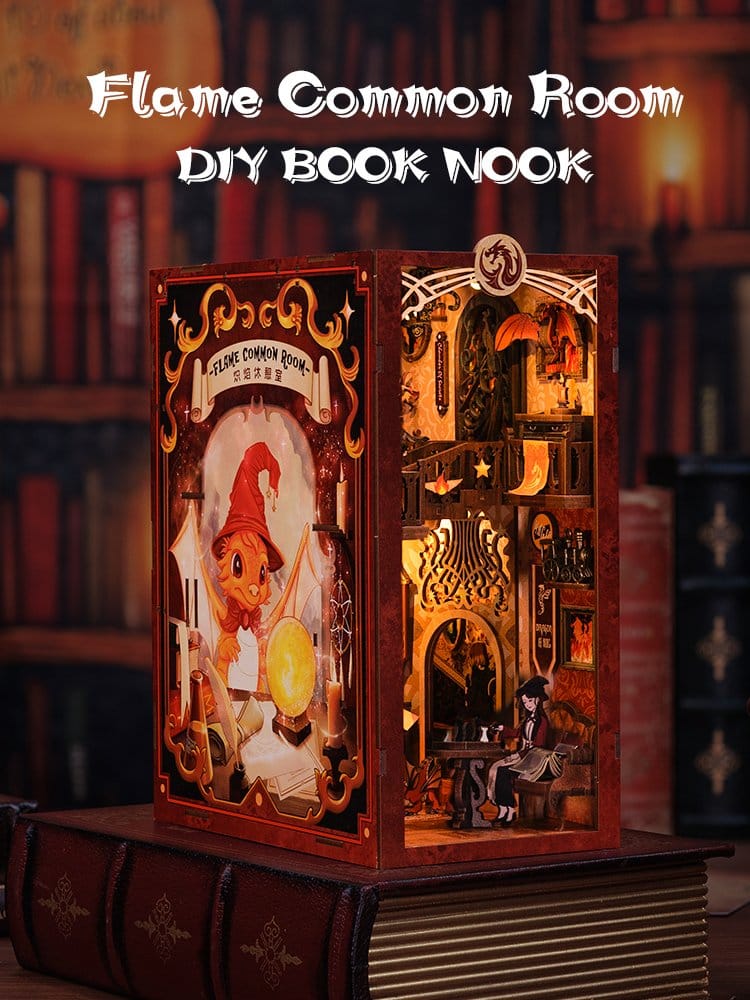 Book Nook Flame Common Room 23 x 11 cm