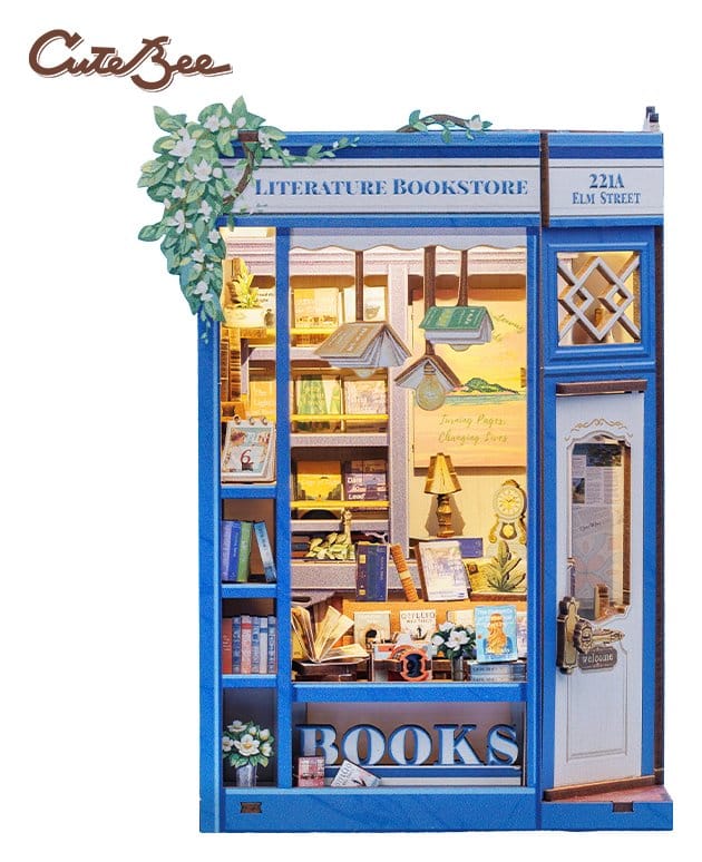 Book Nook Literature Bookstore 17 x 12 cm
